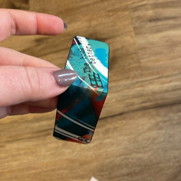 "The Book is Always Better" Blue & Green Magnetic Bookmark - Picture 3 of 4